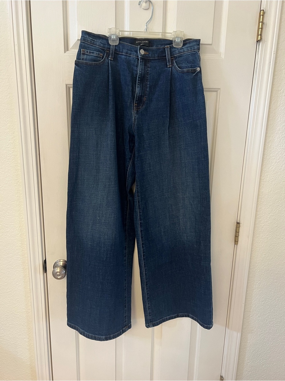 Banana Republic Wide-Leg Dark Blue Denim Jeans